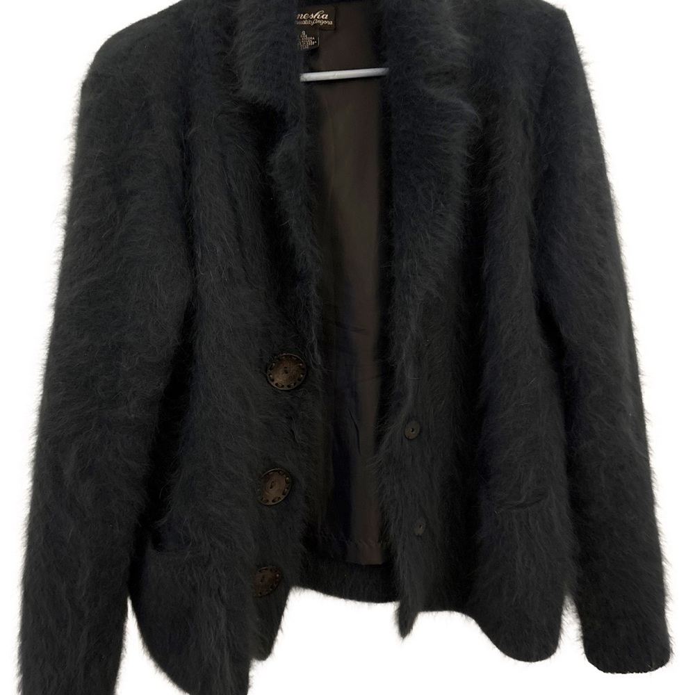 Vintage Venesha Blue High Quality Angora Blazer